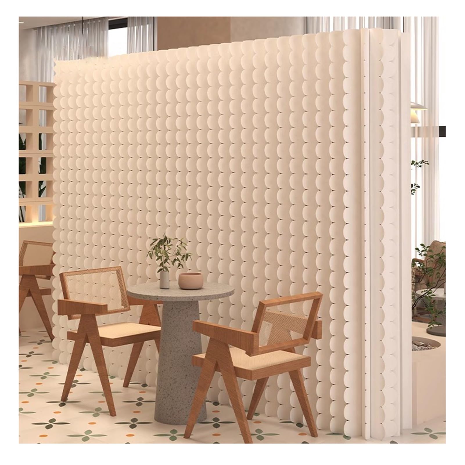 Biombo Separador Divisor de habitación moderno, partición de pared de papel engrosado independiente para oficina en casa, divisores de pared de partición de habitación portátiles pantallas de privacid