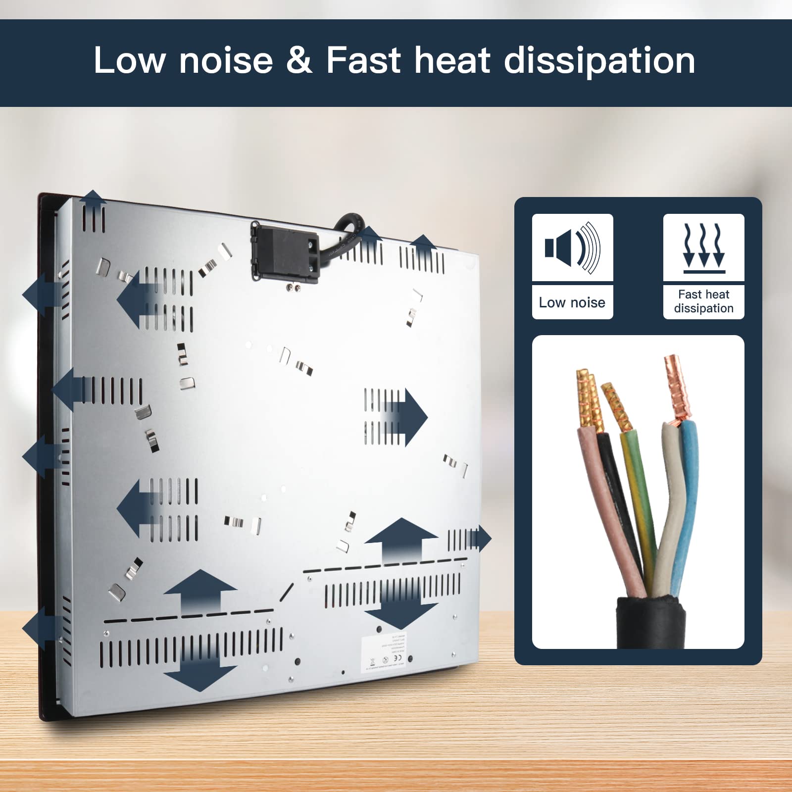 Piastra di cottura in vetroceramica elettrica (6600 W, 3 fuochi, 60 cm, da incasso, automatica, touch, timer, vetro-ceramica) -3 zone
