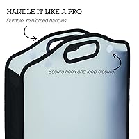 Vista 2 de Samsill 12x12 Paper and Scrapbook Storage Organizer, Transparent, Expandable, Hook and Loop Closures, Padded Handle, Holds Scrapbook and Craft