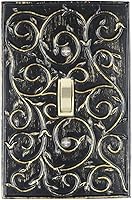 Vista 5 de Meriville - Placa de pared para interruptor simple con diseño de volutas francesas