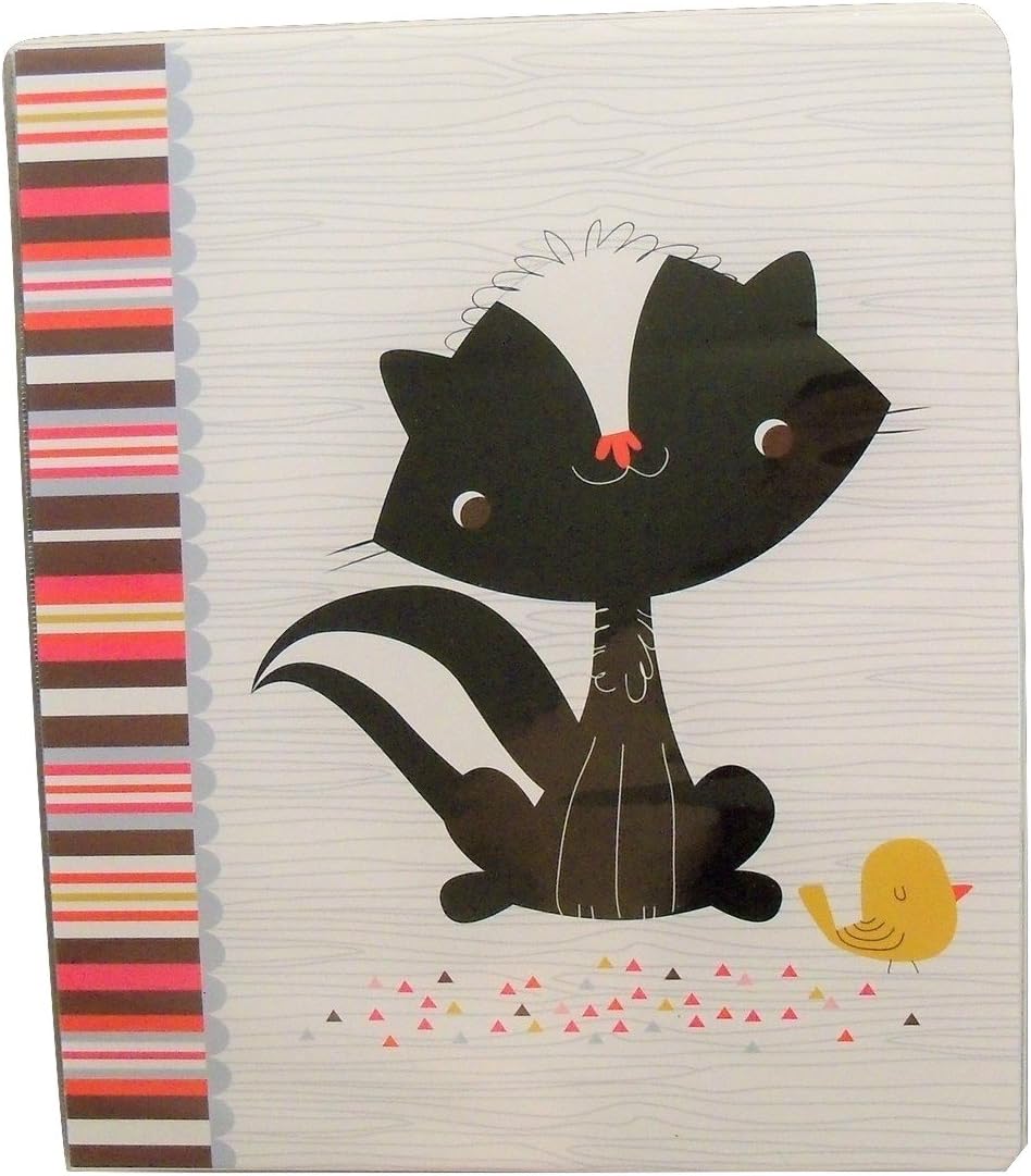 Studio C Forest Friends Collection 1 Inch O-Ring Vinyl Binder with Pockets (Skunk and Bird, Friends for Life, 10 Inches x 11.5 Inches)