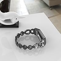 Vista 4 de Wearlizer Compatible con Fitbit Charge 6/Charge 5, correas ajustables de metal de alta calidad, pulseras elegantes, accesorios lindos, correas