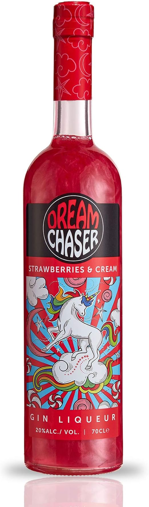Strawberry Cream Flavoured Gin Liqueur Glitter Shimmer Effect Dreamchasers Magical Unicorn Gin Gift Set In Box Great As A Sweet Mixer In Cocktails 20 Abv 70cl Amazon Co Uk Grocery