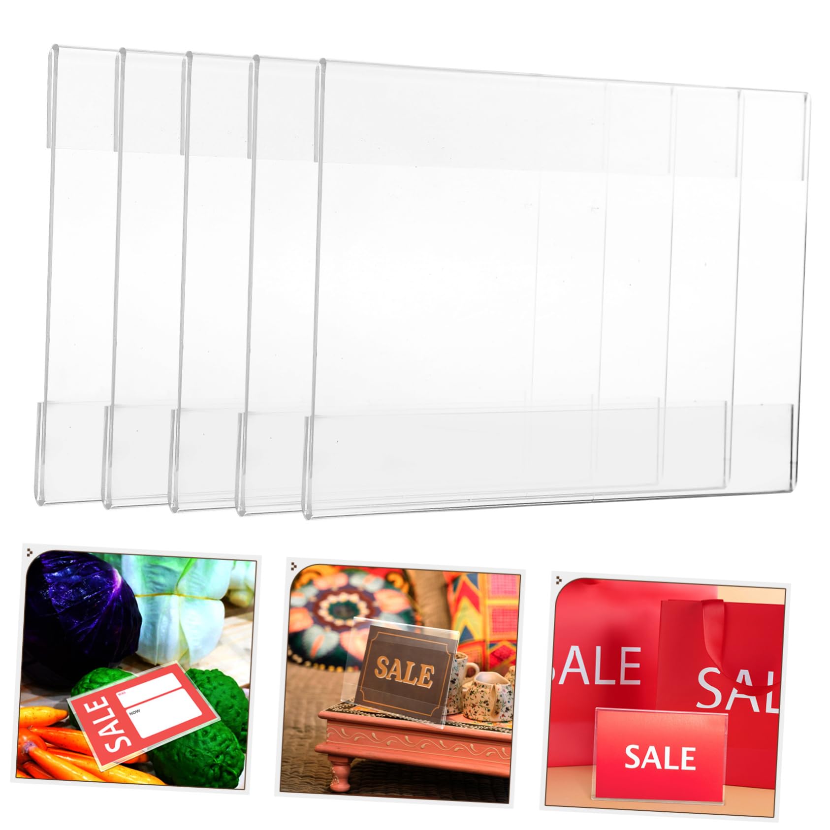 Operitacx 30pièces Porte-étiquette Mural Transparent Support De Signalisation Pour Affichage De Prix Et Documents Lot De Épaisseur