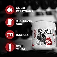 Vista 3 de Rich Piana 5% Nutrition - Cristales de clara de huevo Proteína en polvo de clara de huevo 100% pura 0.71 oz de proteína Se mezcla y almacena