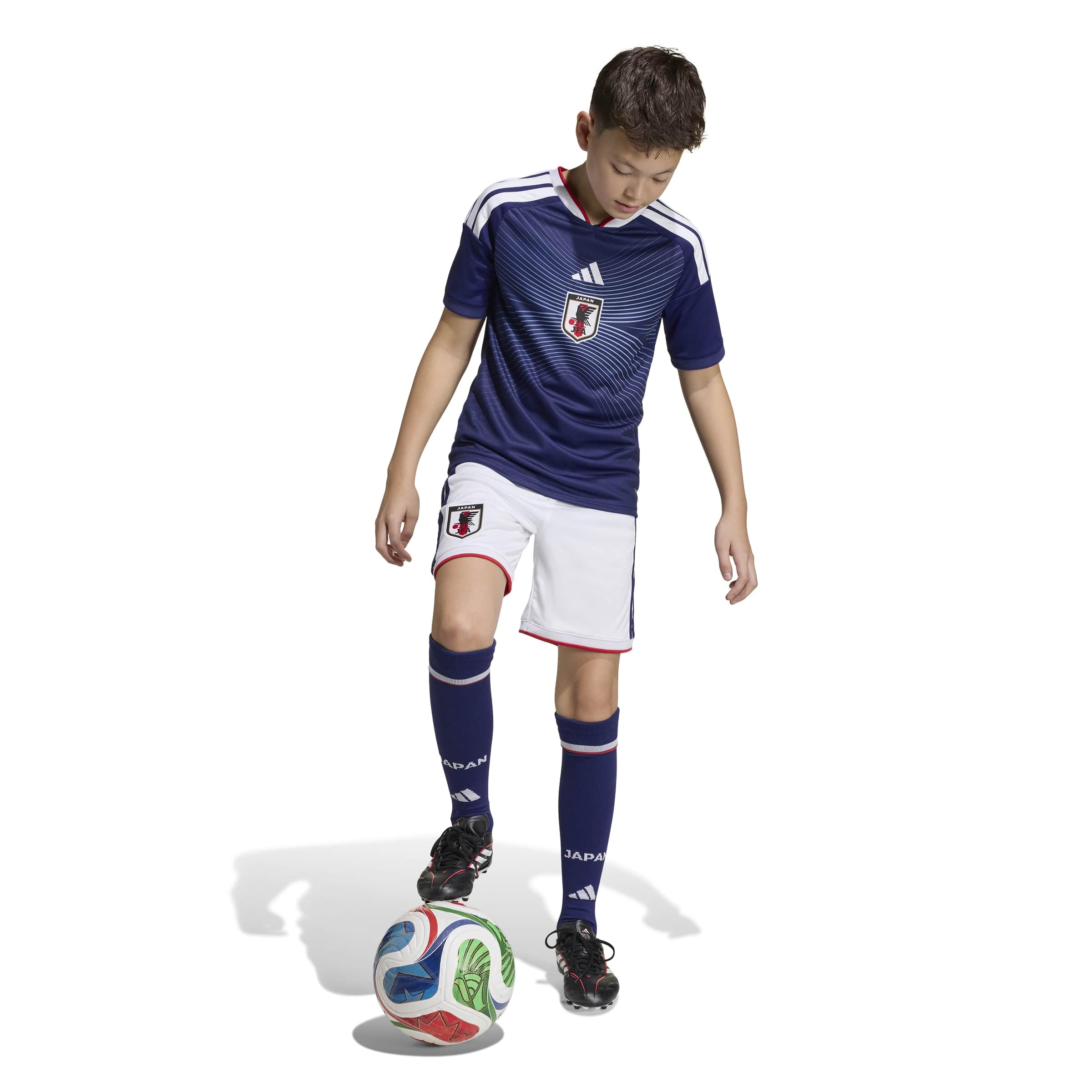 サッカー 半袖 Tシャツ ユニフォーム キッズキッズアディダスサッカー日本代表2026ホームレプリカユニフォームボーイズ - 5