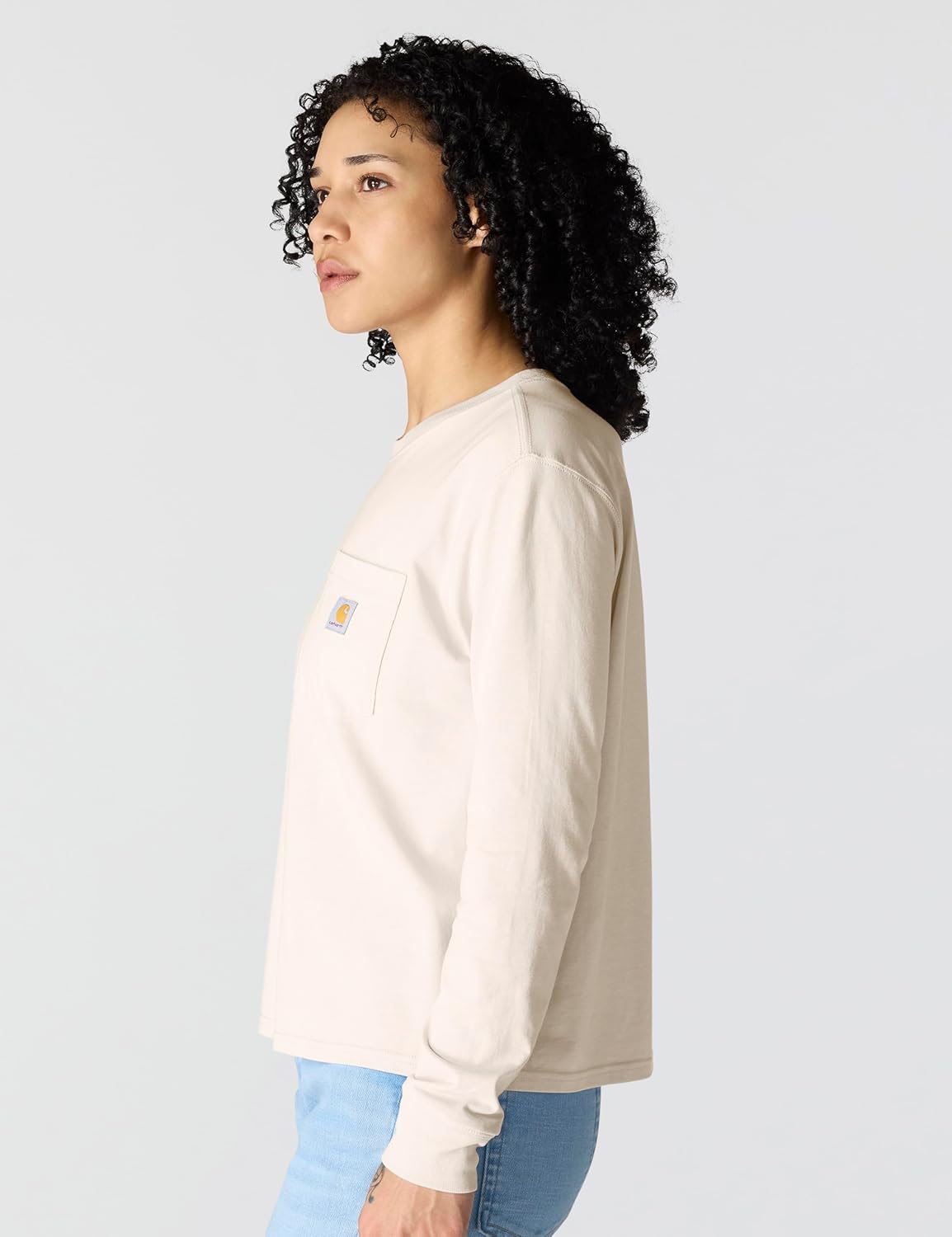 Carhartt Womens Tencel Fiber Series Loose Fit Long-Sleeve Pocket T-Shirt - Image 2