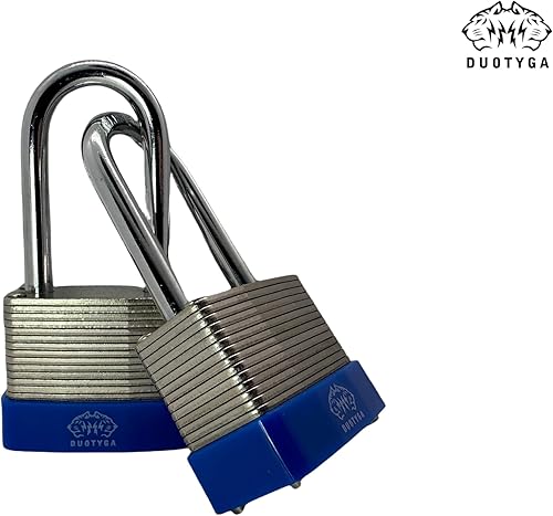 Miniatura 2 de Candado de combinación laminada, cerradura de combinación de 3 dígitos, 1-916 pulgadas de ancho, candados de grillete largo resistentes para