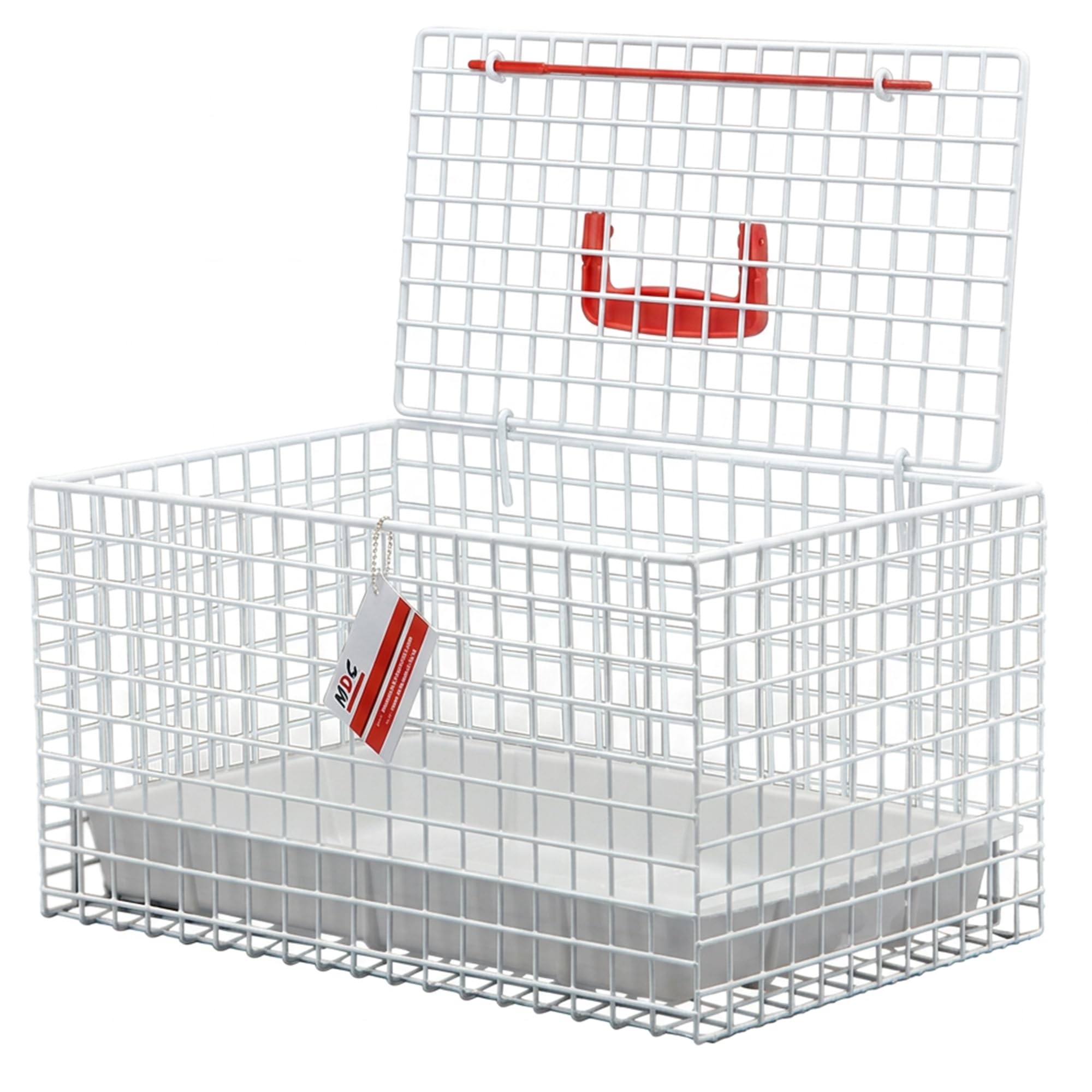 MDC Large Pet Carrier for Travel – Top Opening Pet Crate for Kittens, Cats & Small Dogs – Spacious Mesh Pet Travel Basket – Ideal for Vets, Car Journeys & Catteries – Easy Clean Base