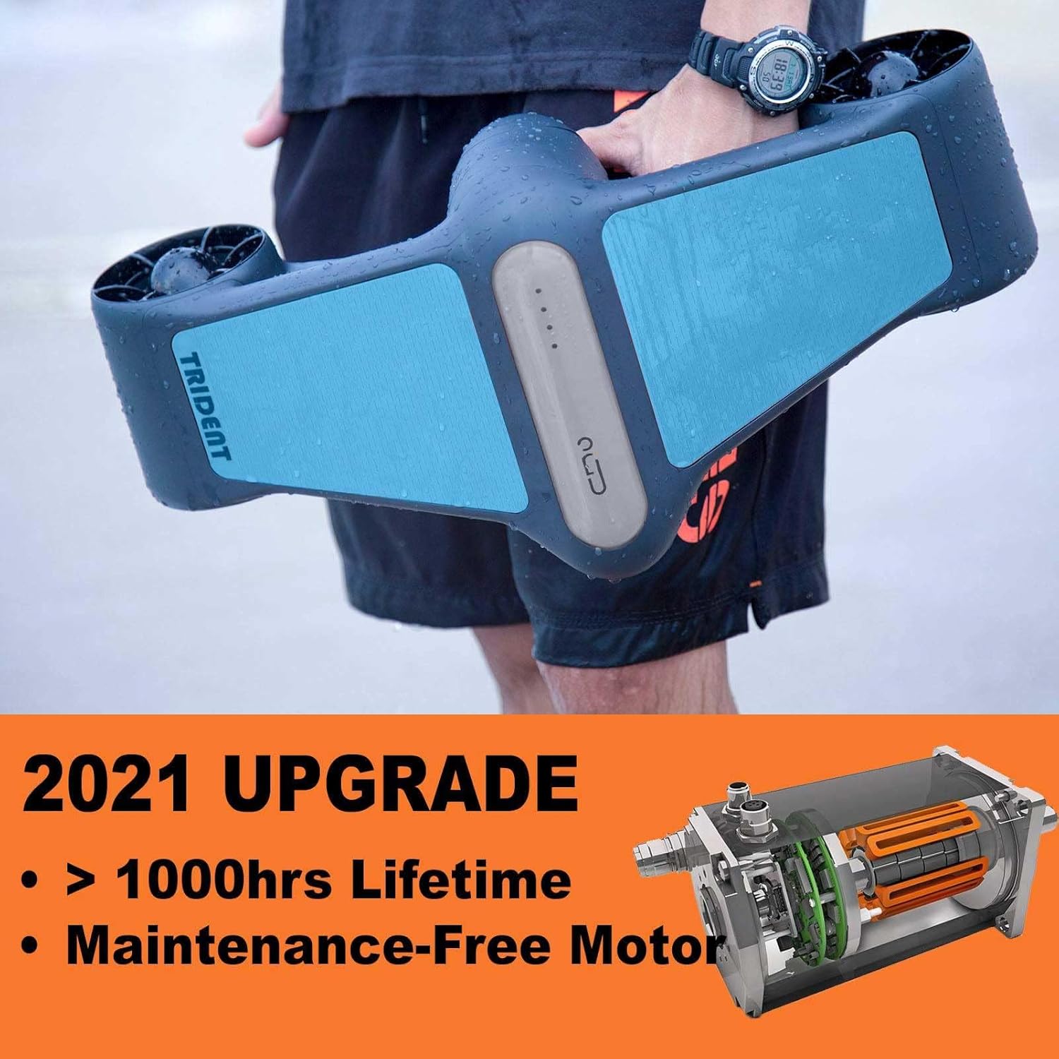 S1-Pro Scootter Undater Scooter Dual Motors 2 gears for diving and snorkeling of the swimming pool for water sports with video editing, dive up to164 feet, 4 mph, 45 minutes of operation, blue, 19x8x8 3 7103uD160KL. AC SL1500