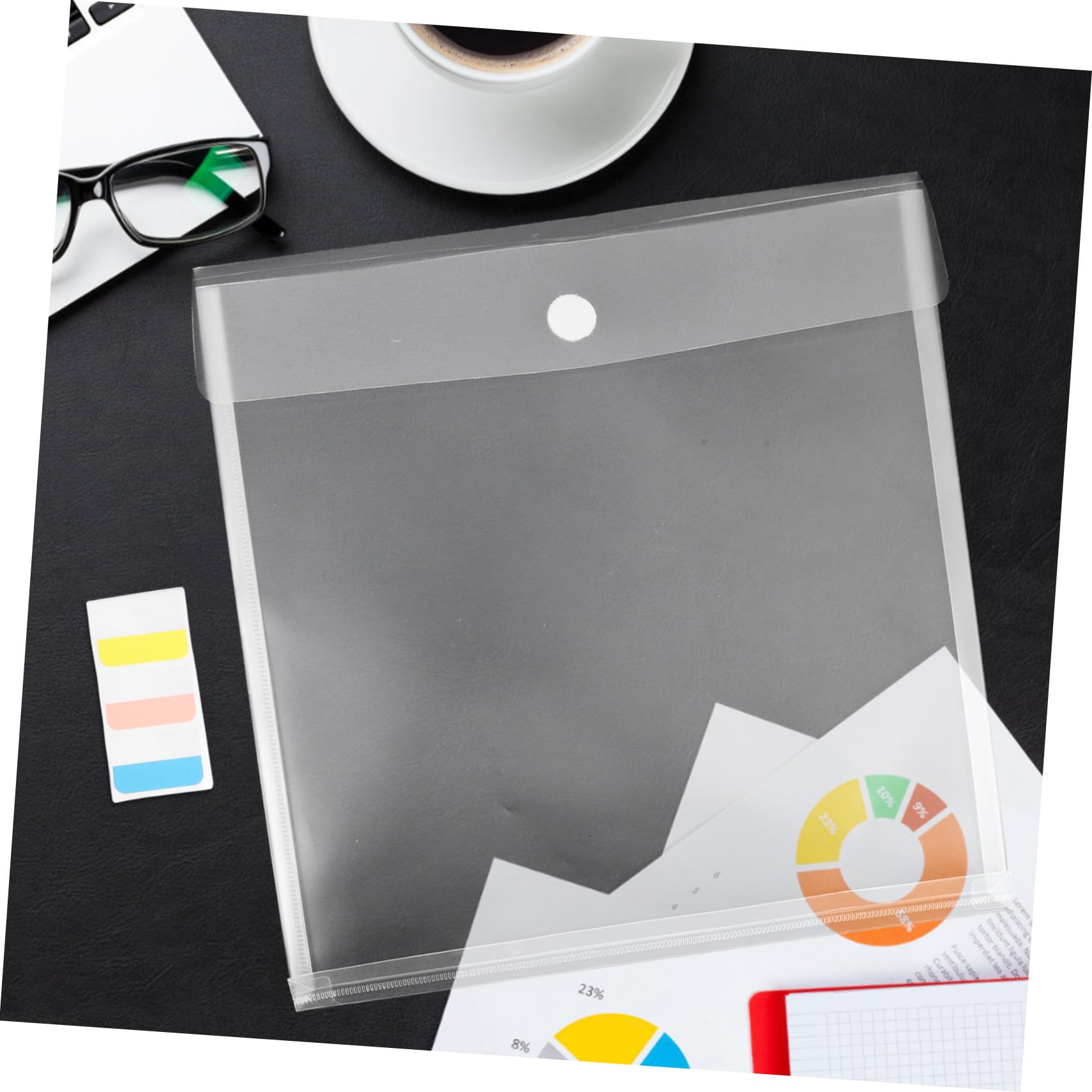 Plastikowe teczki na dokumenty z pokrywką i zamknięciem, wszechstronny papier do scrapbookingu, przechowywania przedmiotów rękodzielniczych i ochrony dokumentów, idealne do użytku domowego, biurowego