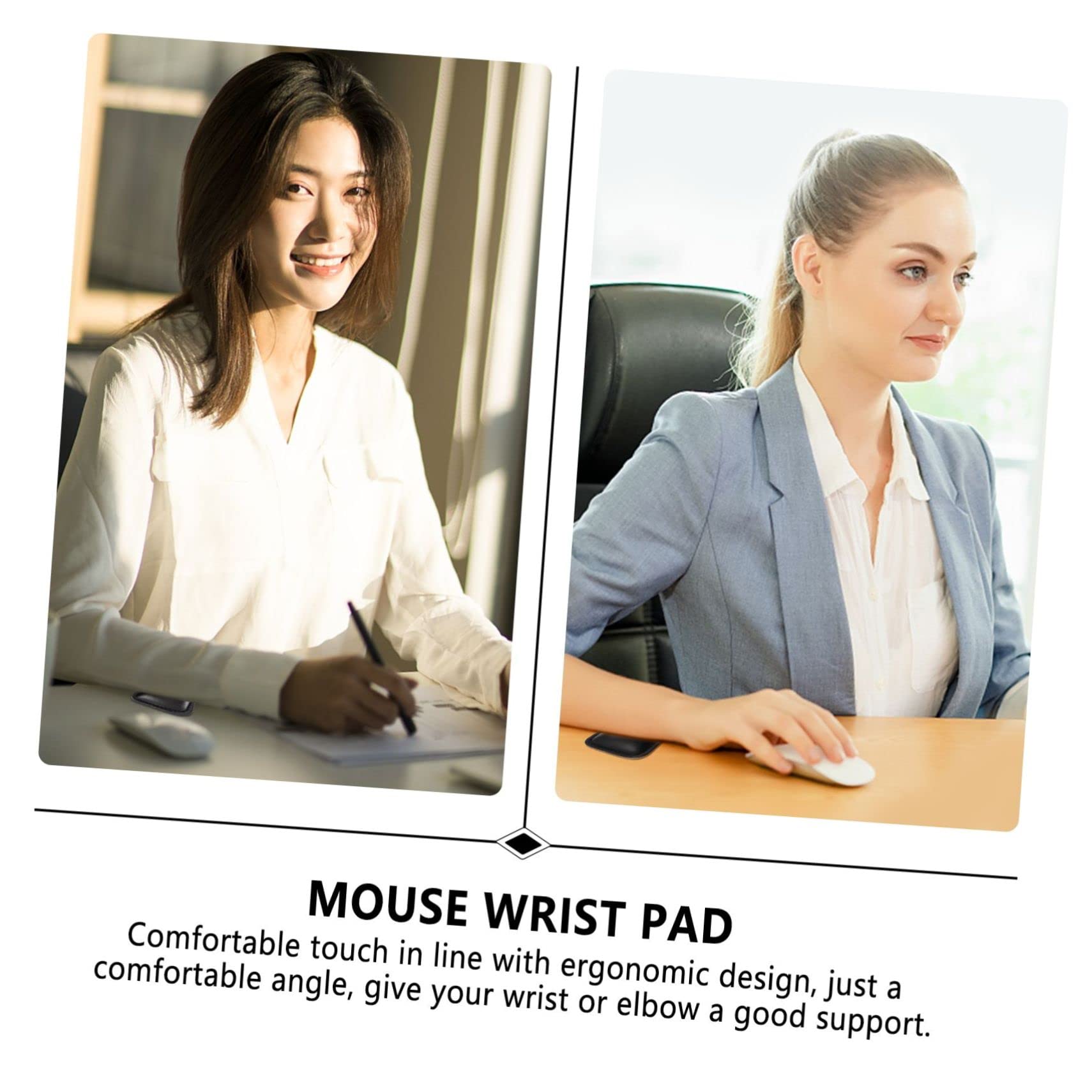 Gadpiparty 3 Set Tappetino Ergonomico Poggiapolsi Per Tastiera E Mouse Pelle Per E Gomito Antiscivolo E Portatile Per Ufficio 2 Pezzi * 3