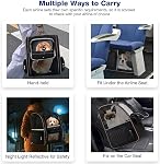 Expandable Cat Backpack Carrier for Large Cats up to 18 lbs, Pet Backpack for Small Dogs, Foldable Travel Dog Carrier for Travel, Hiking, L-Black