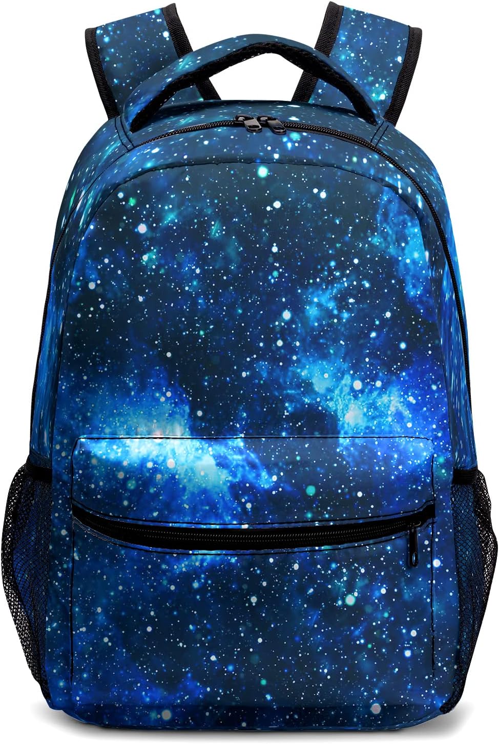 Dark Blue Galaxy Backpack for Kids Girls Navy-blue Universe Space Elementary School Bag Lightweight Starry Sky Child Primary Bookbags Durable Laptop Backpacks for Travel Hiking