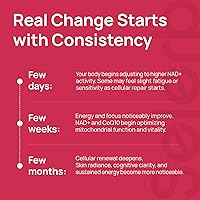 Vista 7 de Suplemento NAD+ para mujeres – Alternativa NMN con β-NAD+, Trans-Resveratrol, CoQ10, D-Ribosa – Promueve la renovación celular, la energía