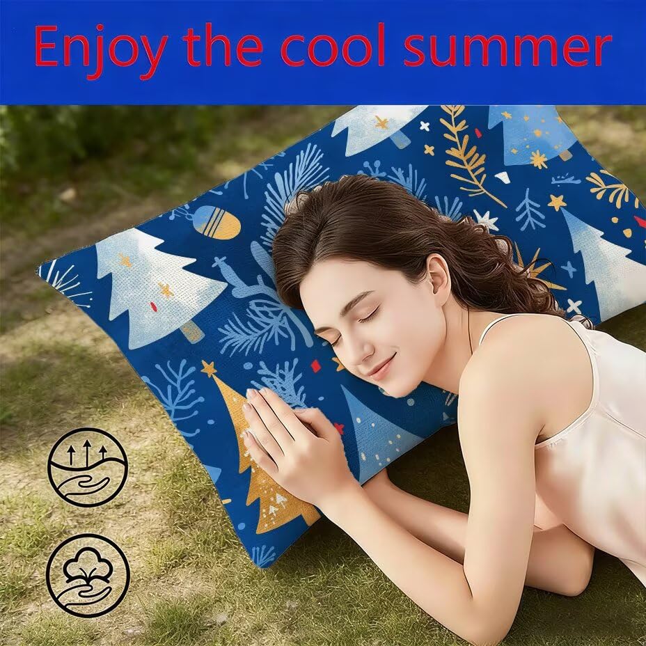 Housse de coussin de jardin 40x80 bleu marine extérieur imperméable - 4