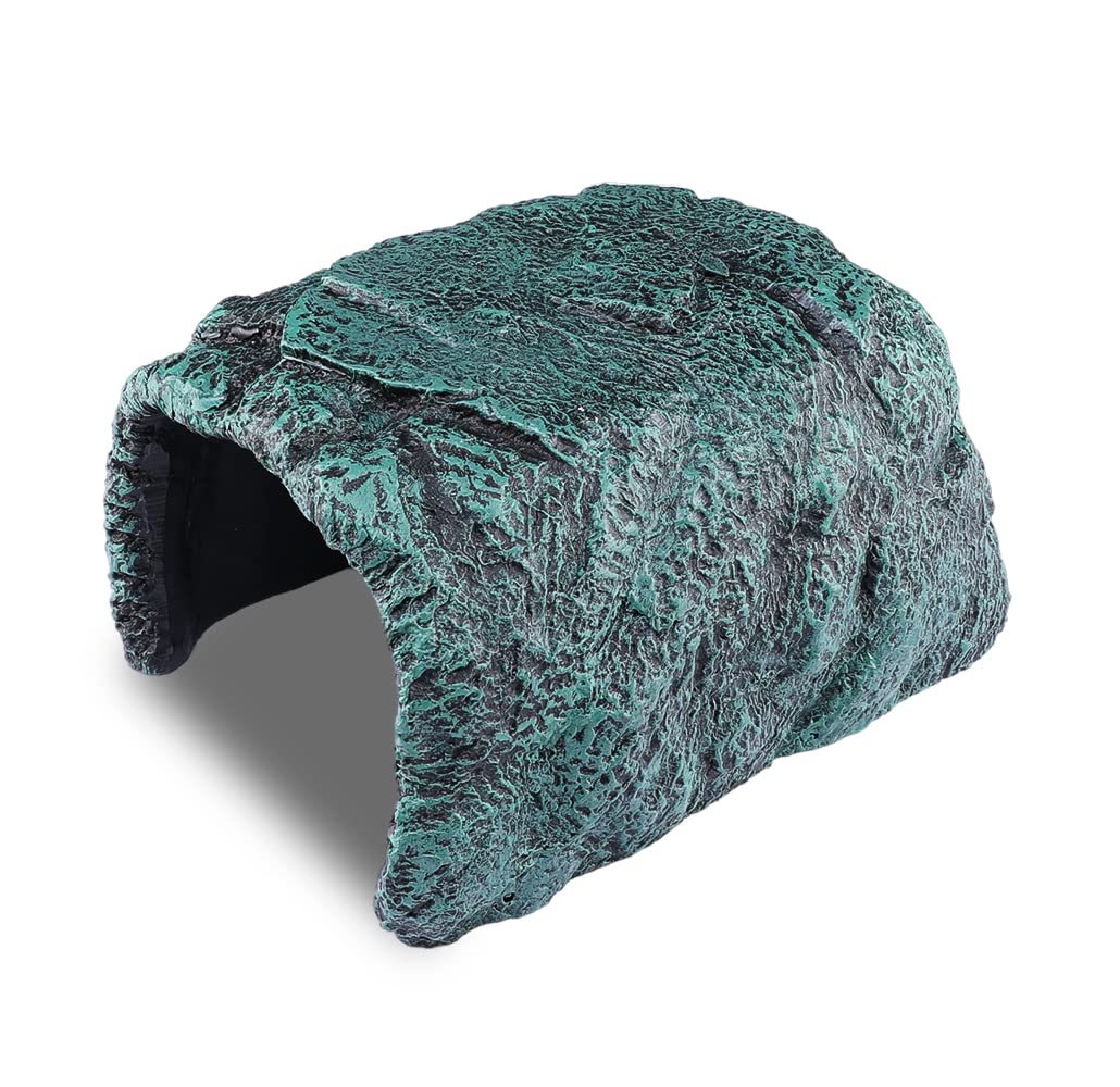 MODERNJOE'S Stone Cave Shelter Hiding Turtle House - Rock Hideout Cave for Reptile.Decorative for Aquariums & Terrariums.Perfect for Lizards,Snakes,