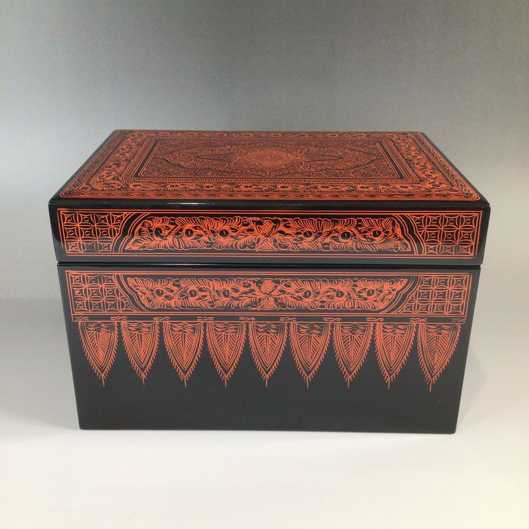 茶道具　きんま茶箱　　雪斉作 Amazon.co.jp: P712 茶箱 坂本雪斉作 讃岐漆器 蒟醤塗 利休形 共箱