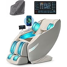3D Zero Gravity Full Body Massage Chair with Heat, 55" SL-Track, 28 Airbags & 12 Auto Programs, Shiatsu Foot Roller, Grey