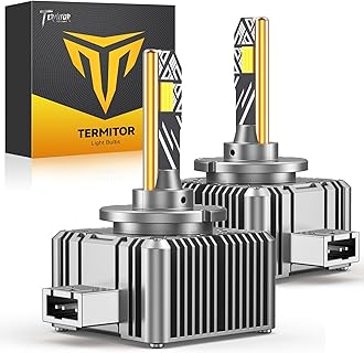 D1S Light Bulbs, 60,000LM Extreme Brightness, 6500K Daylight White, Effortless Installation, IP68 Safe, D1S Xenon HID Replacement Light, 10-Year Durability, High Compatibility, Pack of 2