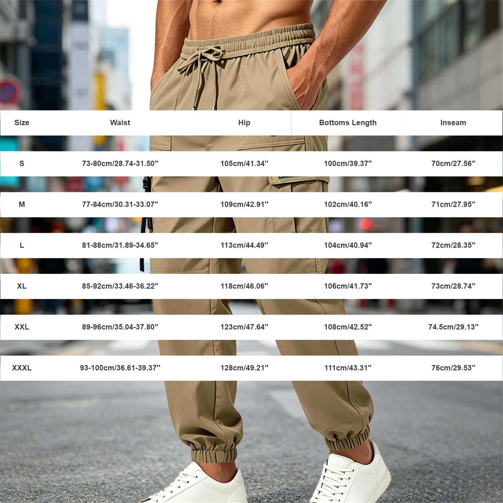 Pantalones cargo de trekking para hombre con perneras, pantalones de exterior, multibolsillos, cintura elástica, tejido de poliéster, transpirable, impermeable, monocolor, deportivo, moderno, informal