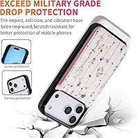 Vista 95 de UEEBAI Funda tipo cartera para iPhone 15 Pro Max con tarjetero, cubierta de cuero PU con soporte, bloqueo RFID, doble cierre magnético, relieve