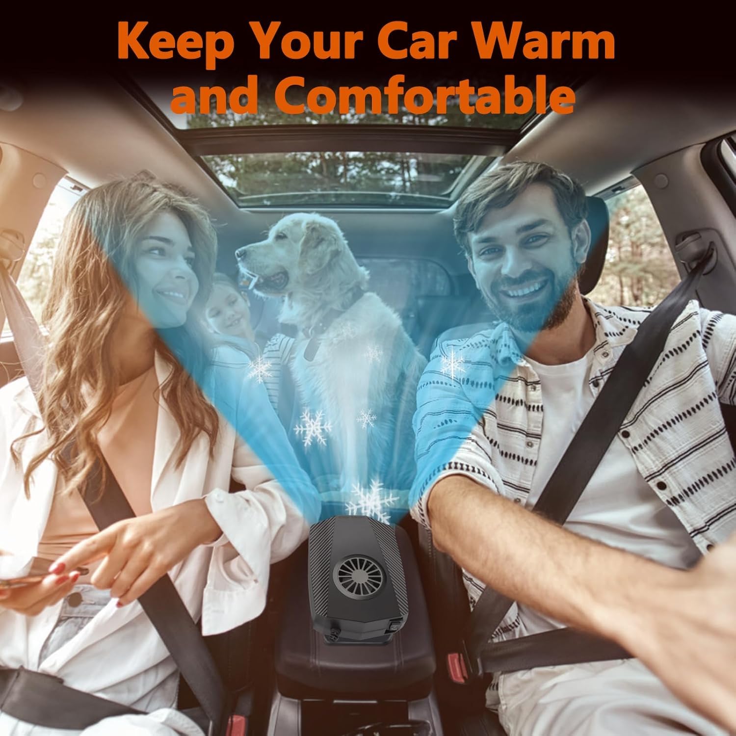Calentador de Coche 12V, Calentador Portátil de Auto Anti-Niebla 150W Desempañador de Encendedor de Cigarrillos, 2 en 1 Calefacción y Refrigeración Rápida de Automóvil Desempañador
