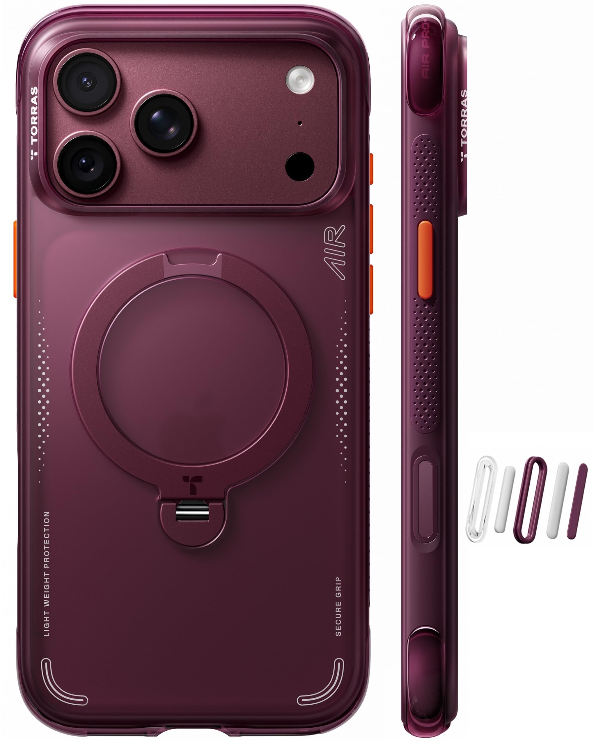 TORRAS Q3 Air for iPhone 18 Pro Max Case, 360 Magnetic Stand-Cosmic Purple | AirPro Cushion, Fit for MagSafe, Heavy Duty Impact Protection, Camera Control Button, Tough Durable Phone Case, 6.9 inch