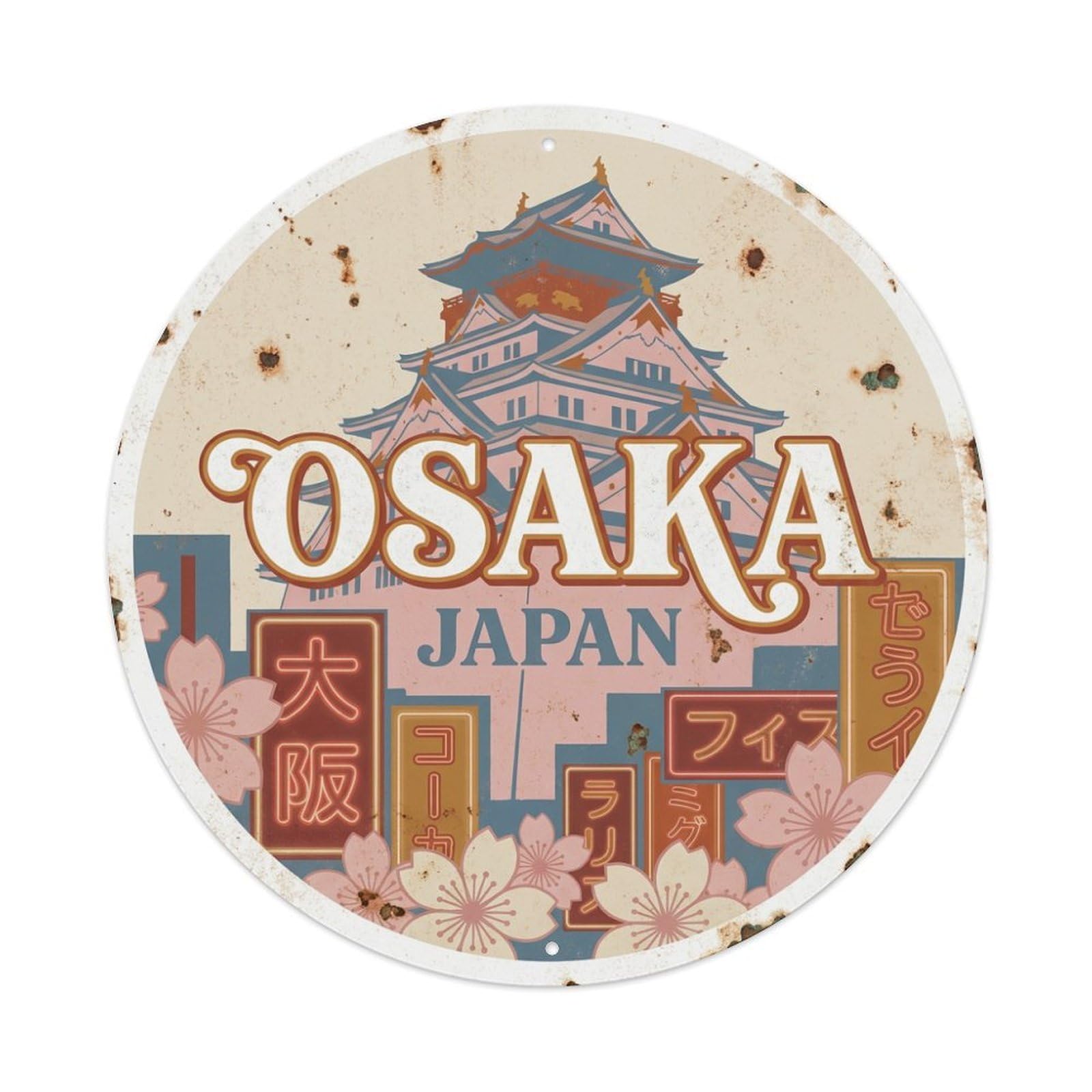 Travel Retro Japan Osaka Metal Tin Sign