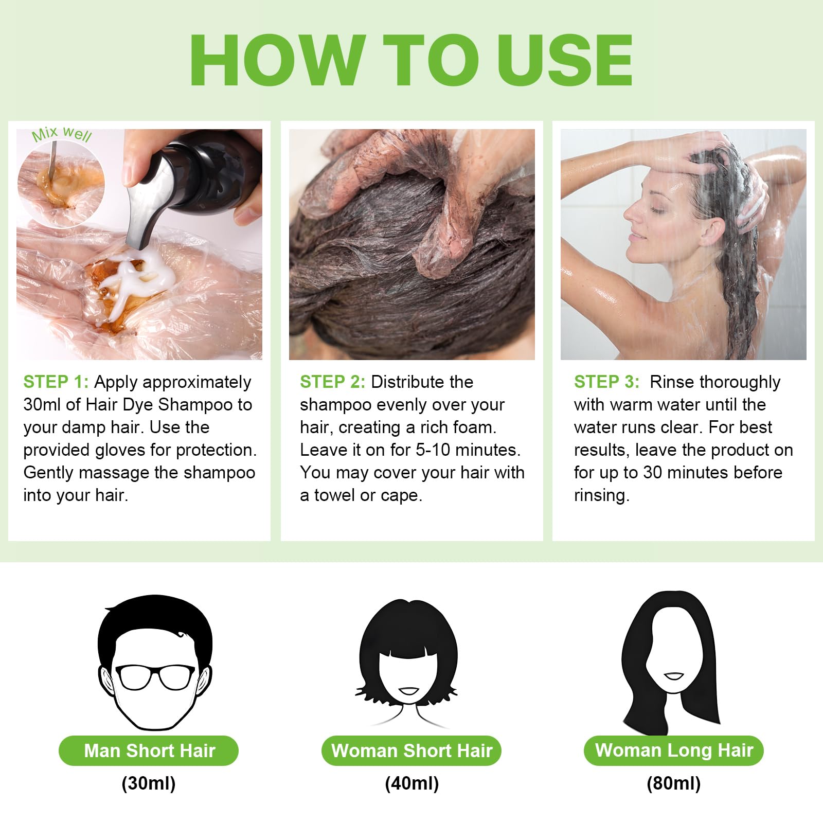 Shampoo colorante per capelli grigi 5 colori, 3 in 1, a lunga durata, shampoo per capelli istantanei, per uomini e donne, ingredienti aromatici (500 ml) (caffè)