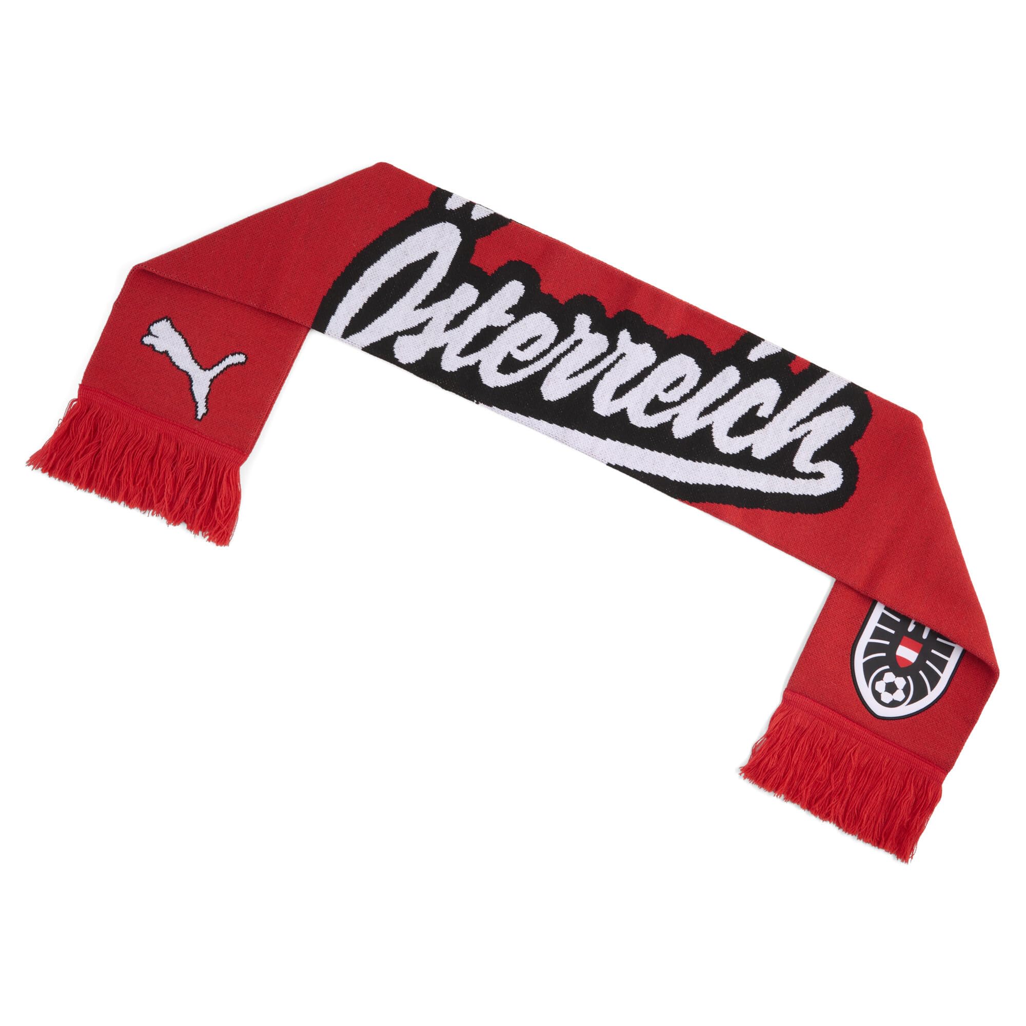 PUMA ÖFB Culture Scarf Scarves, Black-Burnt Red, OSFA