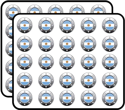 Adhesivo decorativo de bandera argentina para álbumes de recortes, calendarios, artes, manualidades infantiles, álbumes, diarios de viñetas, paquete