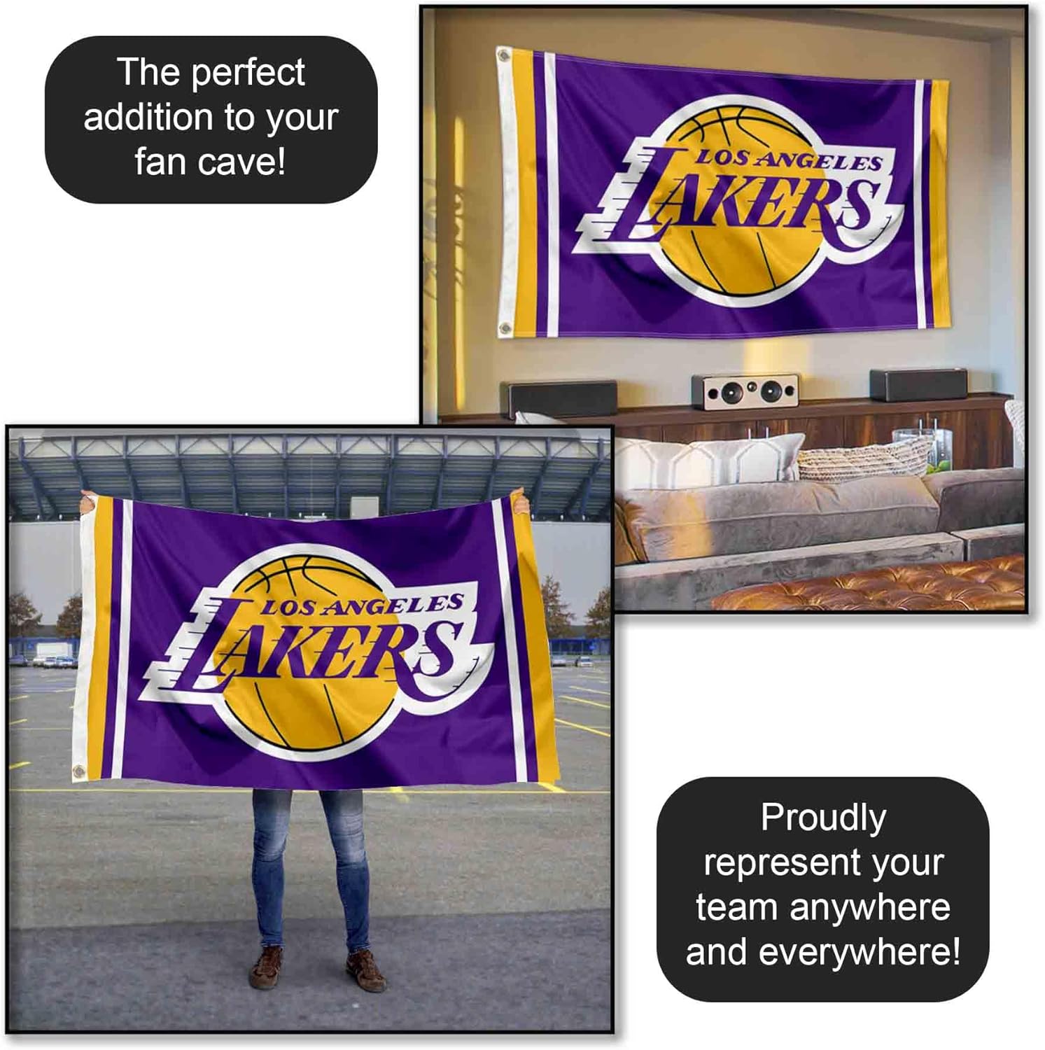 Los Angeles Lakers Flag 3x5 Banner - Image 5