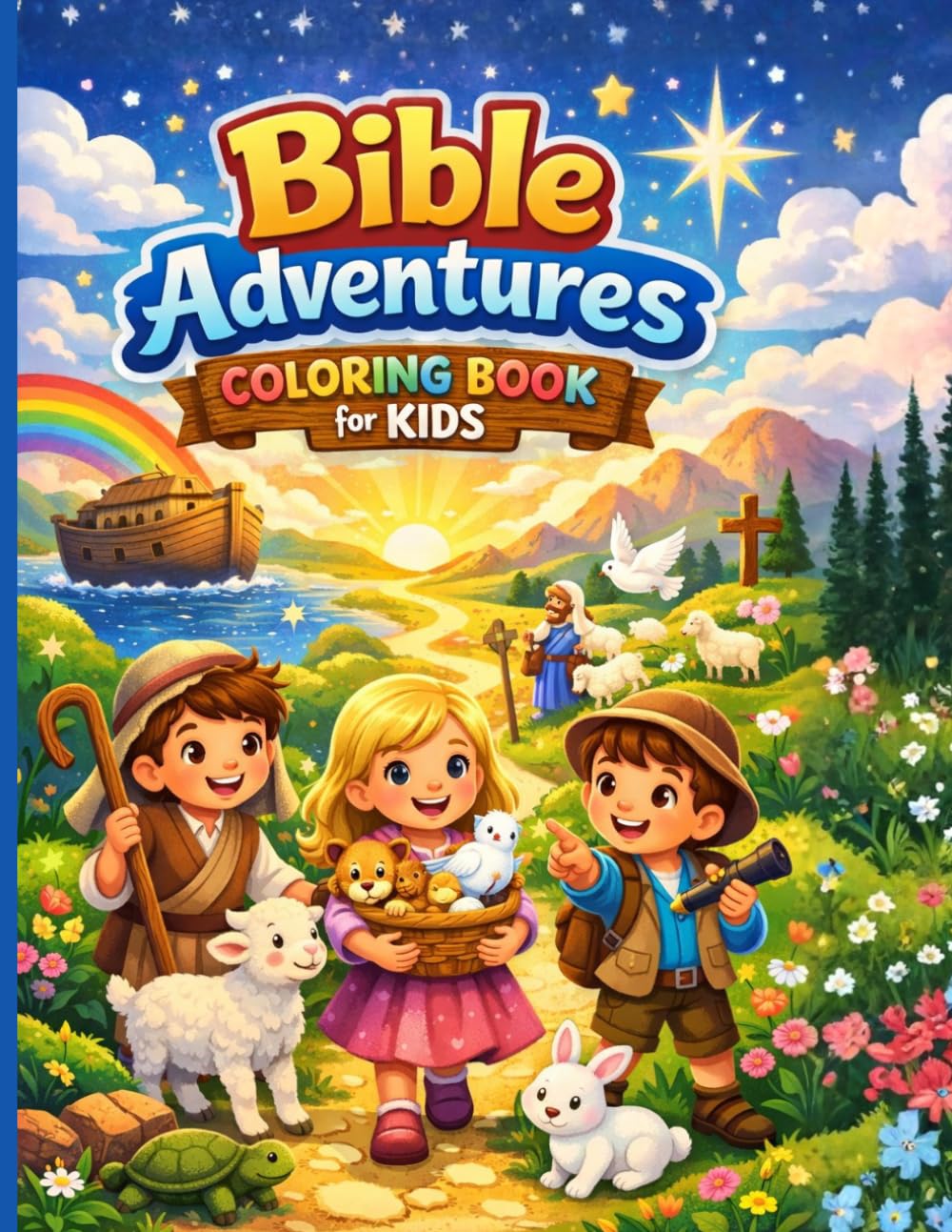 Bible Adventures Coloring Book for Kids: Encouraging Bible Story Pages for Young Hearts and Busy Hands