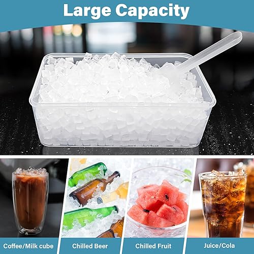 Miniatura 6 de Mini bandeja para cubitos de hielo para congelador bandejas de hielo pequeñas FDDBI para congelador con contenedor  117 × 4 piezas bandeja de hielo
