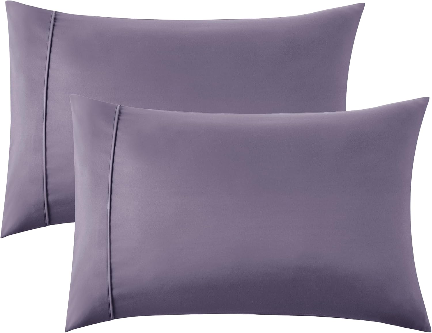 Bedsure King Size Pillow Cases Set of 2 Grayish Purple