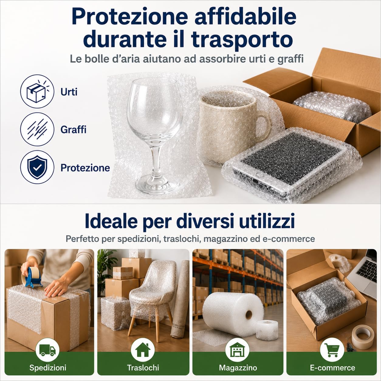 Luftpolsterfolie 50cm x 90m Noppenfolie 2 Rollen Packungfolie Verpackungsfolie Luftpolster Verpackungen Folien Zum Verpacken Umzugfolie Luftpolsterfolie Plastikfolie Umzugsfolie Verpackungsmaterial