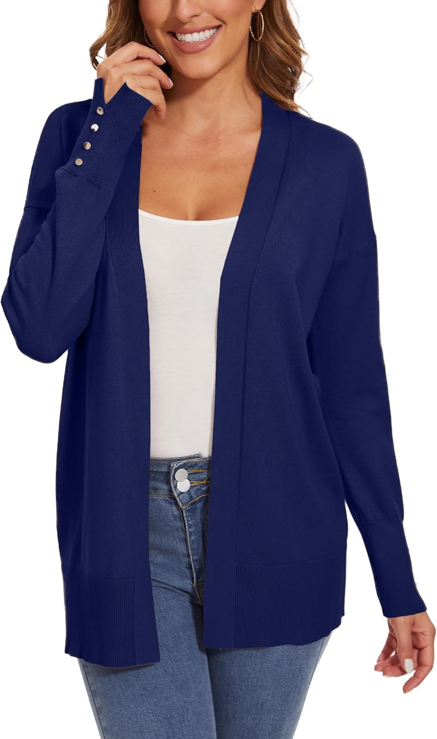 Spicy Sandia Women Cardigan Sweaters Lightweight Open Front Long Sleeve Sweater Coat Dressy Casual Trendy Professional - Image 2