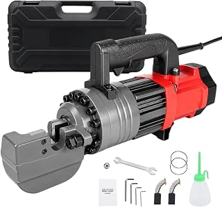 RC-22 전기 유압 철근 커터, 1400W 휴대용 철근 절단 도구, 0.5cm(0.25인치)에서 2.2cm(0.85인치)에서 2.2cm(0.8인치) (#7/22mm) 철근 절단, 2-3초 안에 철근 절단, 순수 구리 모터가 있는 110V 튼튼한 철근 가위, 휴대용 케이스