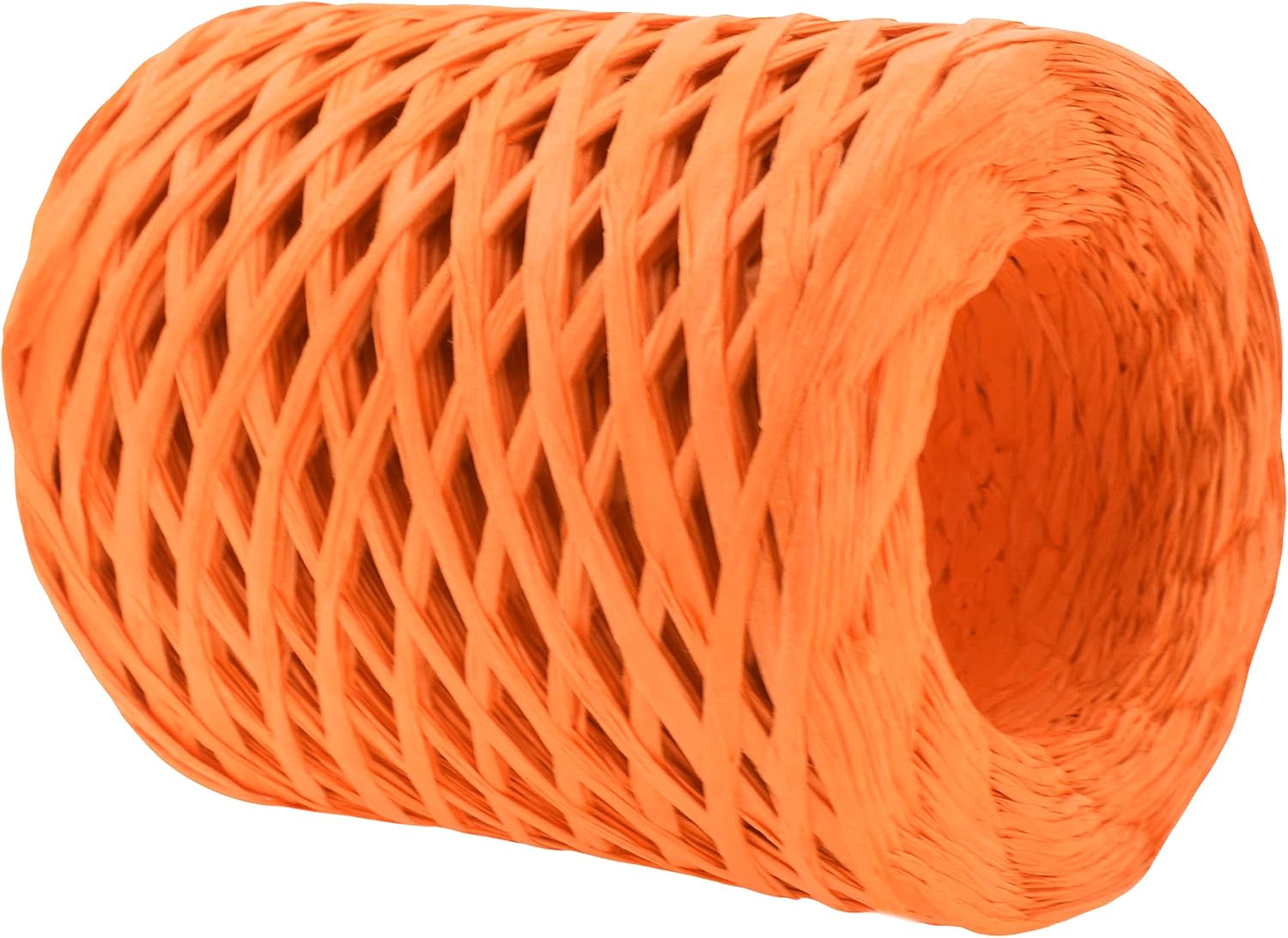 Mandala Crafts Orange Raffia Ribbon for Gift Wrapping - 100 Yards Natural Paper Straw Raffia String for Crafts, Bows, Decoration, Floral Arrangements, and DIY Projects