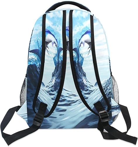 Miniatura 3 de ALAZA Hermosa mochila grande de Marlin Fish Ocea, unisex, para niñas, niños, universidad, mochila de día, resistente al agua, portátil, iPad,