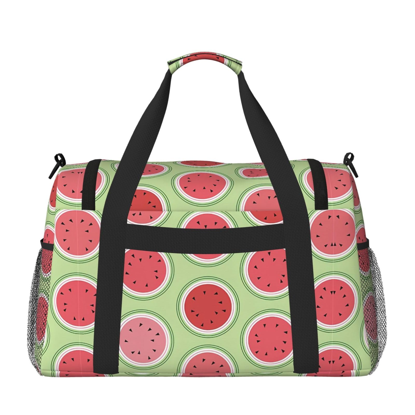 Borsone da viaggio verde anguria grande pieghevole impermeabile borsa da notte borsa da spiaggia nuoto piscina sport palestra