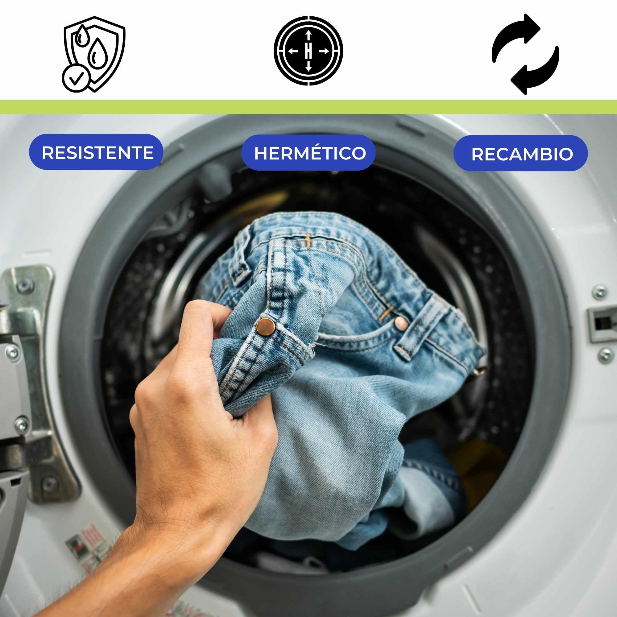 ChefZoco Goma Puerta Lavadora - Compatible con Bosch, Siemens, Balay - Códigos 00354135, 362254