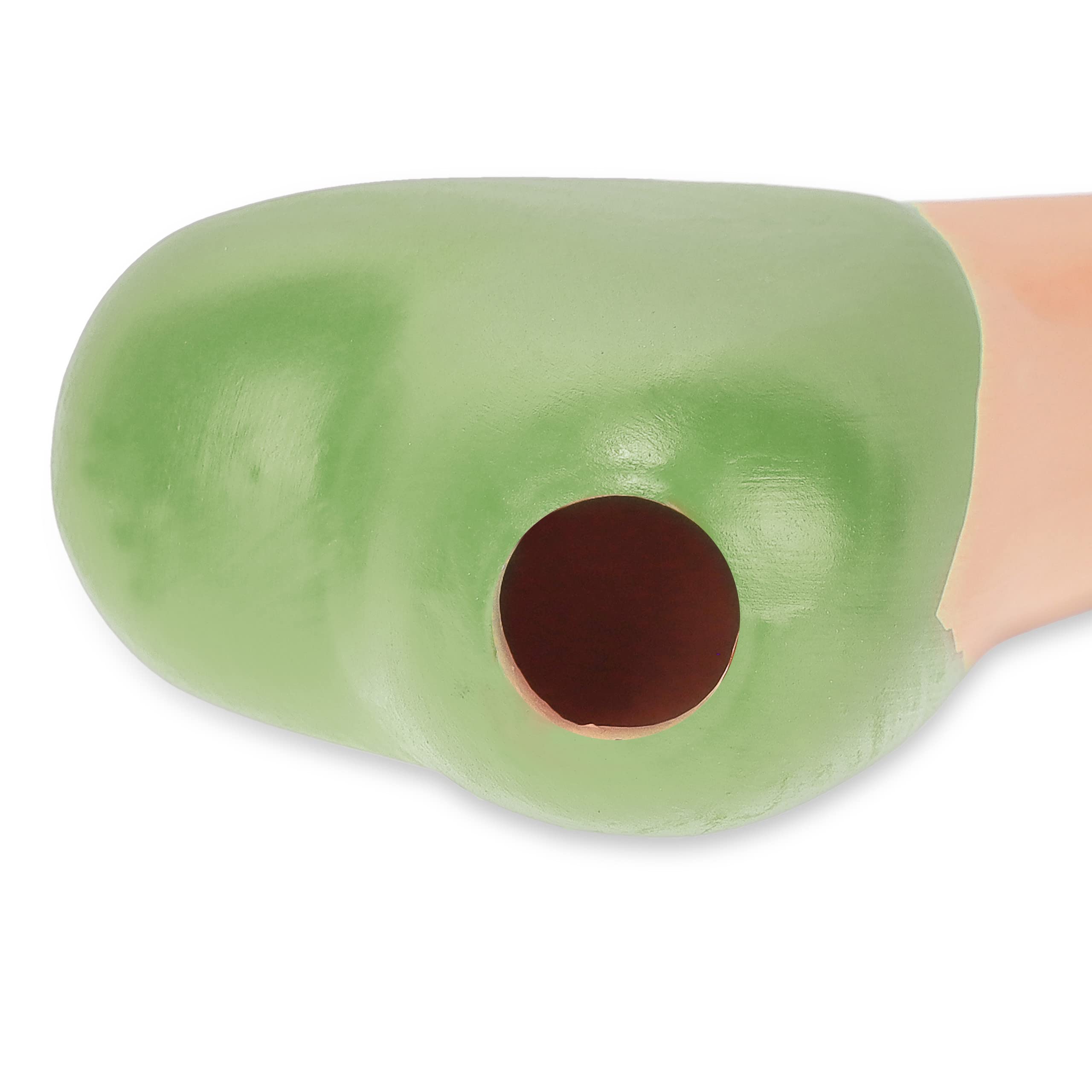 Relaxdays Arrosage en Terre Cuite, Lot de 4, Volume : 70 ML chacun, pour l’intérieur et l’extérieur, Marron/Vert