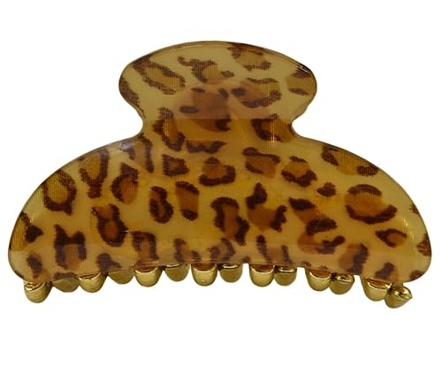 2 unids elegante estampado leopardo 2-12 pulgadas garra plástico garra pinza de pelo HCA764 (1)