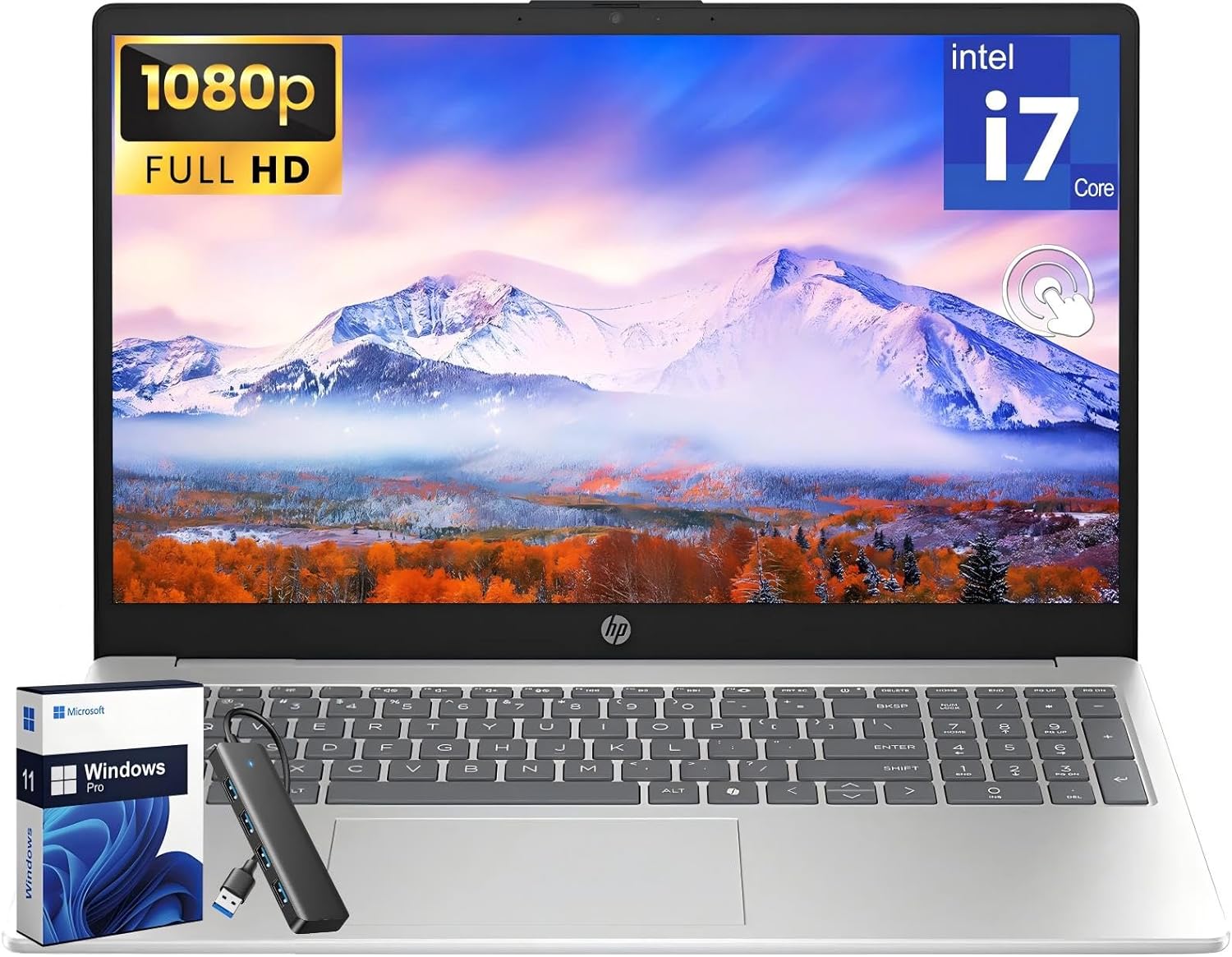 HP Flagship 15.6″ FHD Touchscreen Business Laptop, Intel 10-Core i7-1355U(Up to …