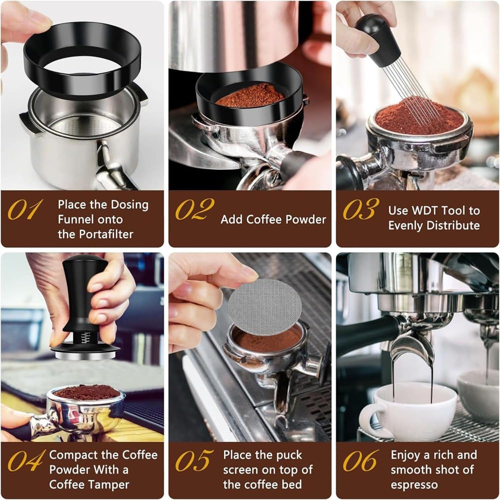 Akcesoria do espresso 58 mm zestaw tamper z zestawem narzędzi WDT i