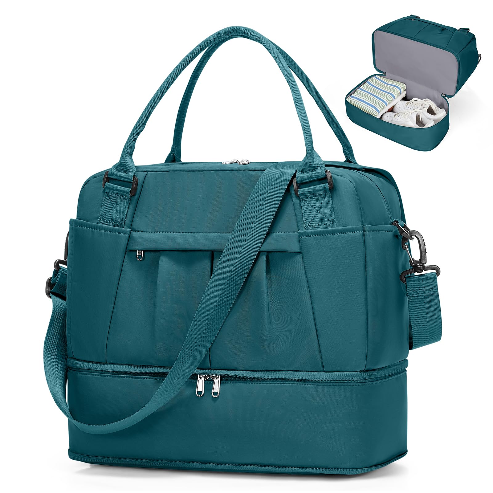 SZLX Ryanair Cabin Bag 40x30x20 Duffel Bag, Ryanair Airlines Cabin Bag 40x20x25 Underseat Foldable Travel Duffel Bag Holdall Tote Carry on Hand Luggage Overnight for Women and Men(Olive Green) — view 27