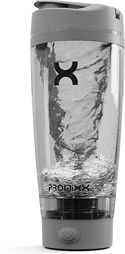 PROMiXX Pro Shaker Bottle  Recargable potente para batidos de proteínas suaves incluye almacenamiento de suplementos sin bisfenol A taza de 20 onzas