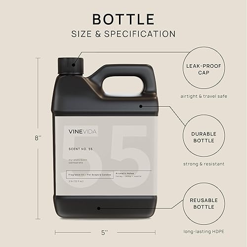 Miniatura 52 de VINEVIDA [4 onzas] Aceite de fragancia de madera de teca de caoba para fabricación de velas y fabricación de jabón, aromas de velas prémium para